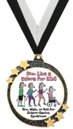 Medal for Run Like A Zebra there are also door prizes and food